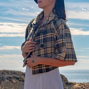 Yellow Plaid STEVE MADDEN Cape